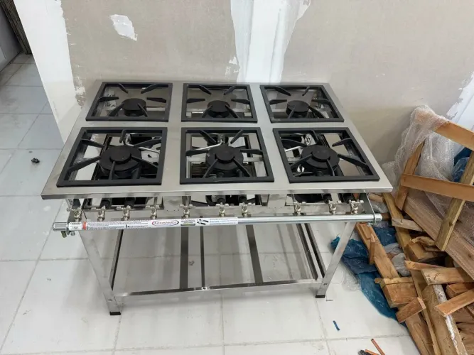 Fogão industrial inox alta e baixa pressão novos em 10x sem juros 