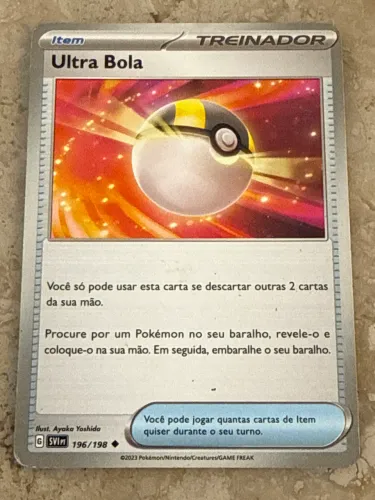 Carta Pokémon Ultra Bola 196/198 Escarlate E Violeta Tcg Pt