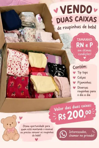 Caixas de roupa menina