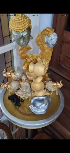 Fonte de água do Buda de 70 cm peça única