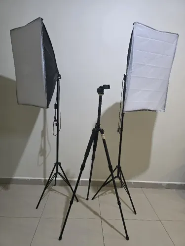 Kit Youtuber 2 Softbox + Lâmpadas + Tripé HRebos