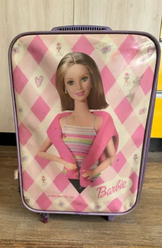 Mala de rodinha escolar da Barbie- Vintage e rara de 2001