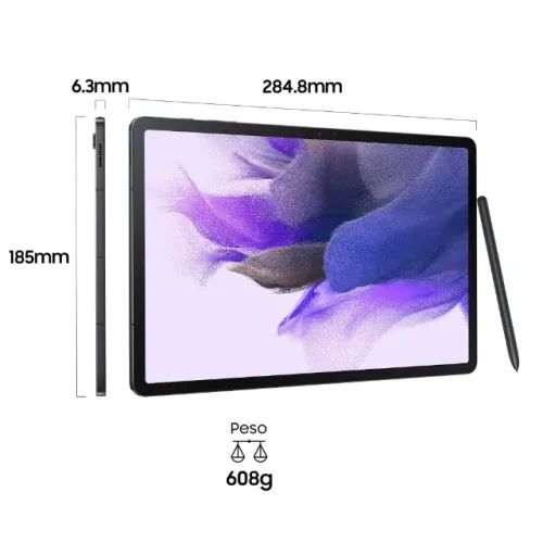 Tablet 12,4" Samsung S7 FE WIFI + 5G + Suporte alumínio + Teclado Targus
