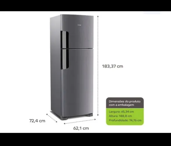 Geladeira Consul Duplex Inox 377L - Seminova (1 ano e meio)
