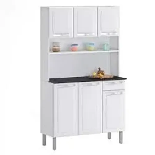 Armário Kit de Cozinha em Aço Rose 6Pts 1Gv Itatiaia Branco - Entrega Rápida! 