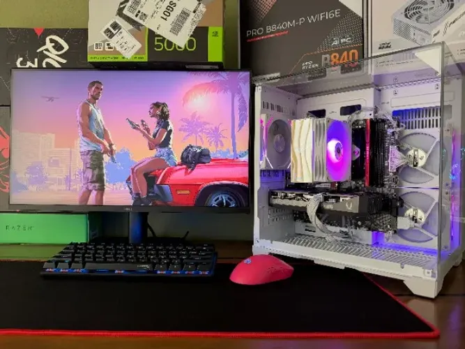 PC-Gamer Ryzen 5-7600x (5700x3D) B840M 16gb DDR5 SSD-500gb RTX-5060 Zotac