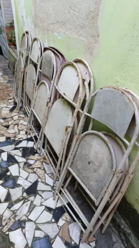 Cadeiras de ferro dobrável para bar restaurante lanchonete