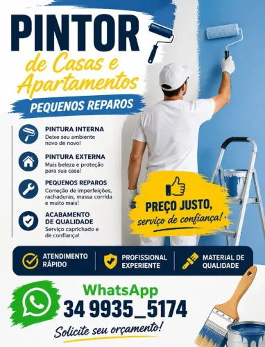 Pintor de casas,apartamentos e comércio