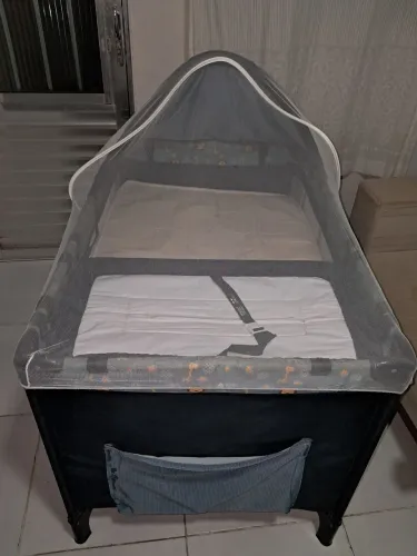 Berço portátil cosco 2 níveis de altura e vira quadrado+colchão+Cadeirinha Graco