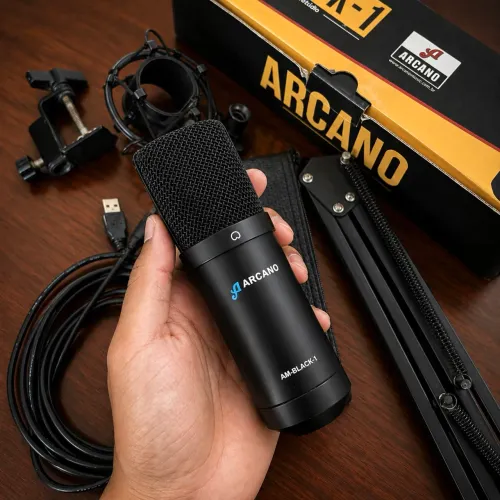 Microfone USB Arcano AM-BLACK-1