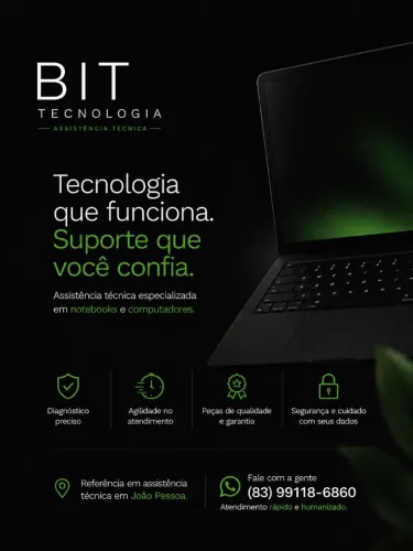 Notebook lento ou sem ligar? Bit Tecnologia resolve Hoje