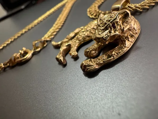 Corrente Lacraia de ouro 15.45g 18k procedência garantia eterna