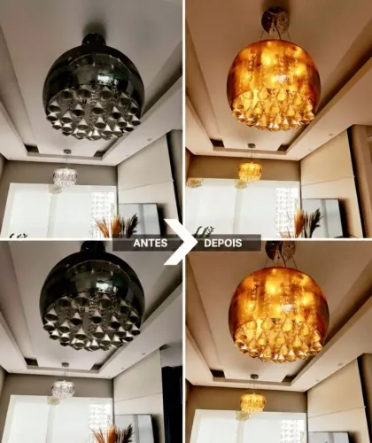 2 Lustres redondos tipo pendente