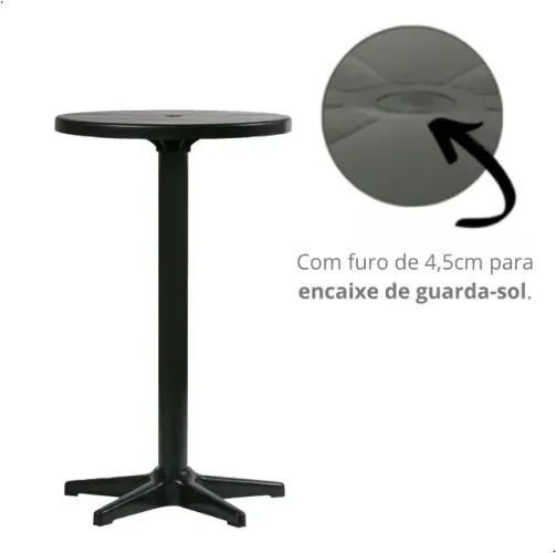 Mesa Redonda Festa Preta Plastex
