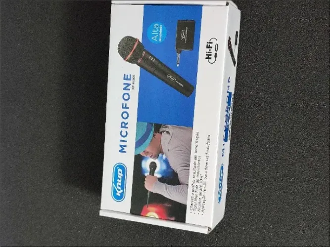 Microfone sem fio dinâmico P10 para karaokê até 30 metros Ultimas unidades