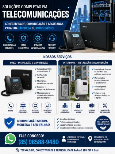 Serviço em PABX e Interfones predial