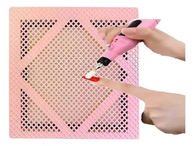 Aspirador Rosa Grelha Suga Pó Unha Fibra e Gel