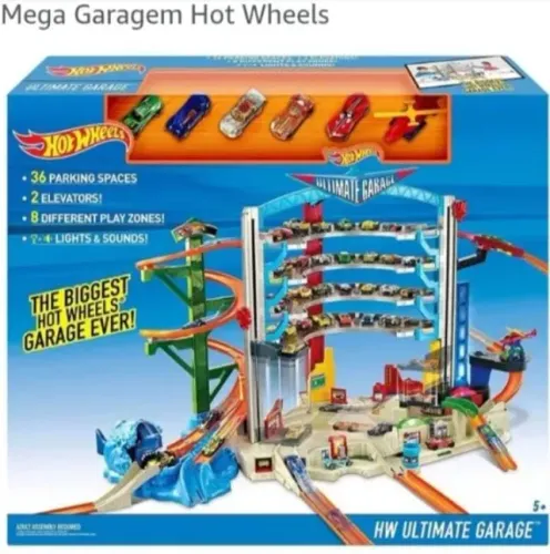 MEGA PISTA . Pista Hot Wheels Mega Garagem Radical.
