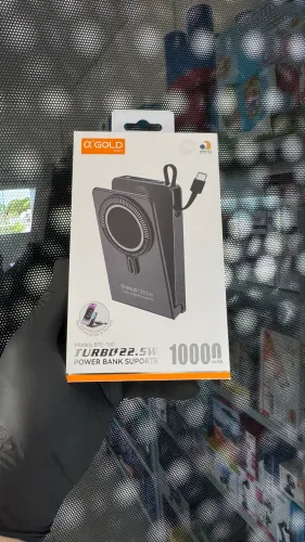 Carregador Portátil Power Bank MagSafe 10.000mAh Turbo 22.5W Com Suporte BTE-100 Anatel