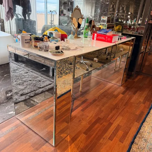 Escrivaninha espelhada mesa de maquiagem