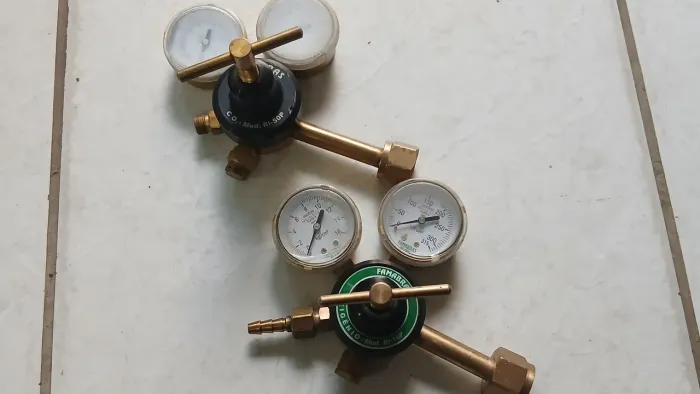 Par Reguladores pressão gas co2/oxigênio/solda