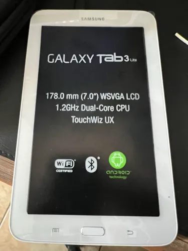 Samsung Galaxy Tab 3 Lite. 8GB | Wi-Fi. Branco (acompanha capa e cabo)