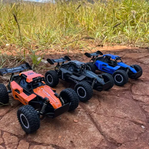 Carrinho de Controle Remoto off-road ate 20km/h a bateria recarregável