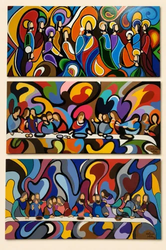 Lindas obras pintadas a mão