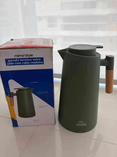 Garrafa Térmica Vetro Jade NOVA - sem uso