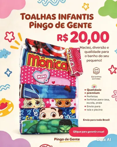 Toalhas Personagem watsap * x *