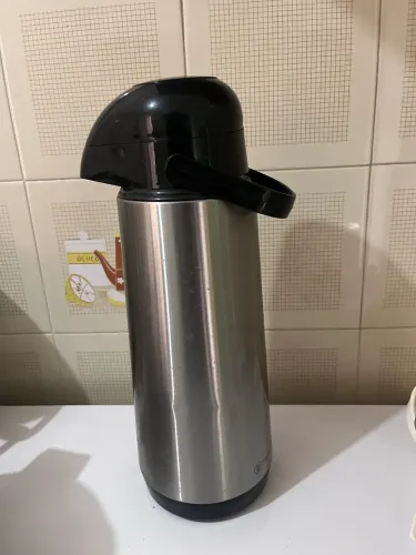 Garrafa térmica inox, 1,8 litros