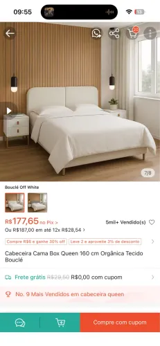 Cabeceira shopee , Queen