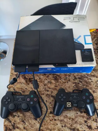 Playstation 2 na caixa com NF da época + brinde