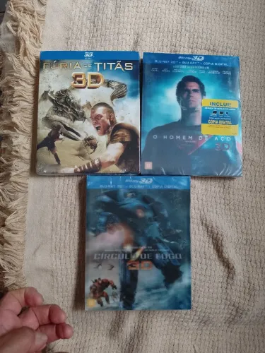 Blu-Rays - Fúria de Titas + Homem de Aço + Círculo de Fogo