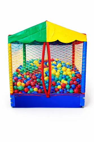 Piscina de Bolinhas 1,00m com 500 Bolinhas Coloridas Infantil + Rede
