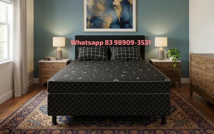 ? Super promoção cama box casal nova direto de fábrica com dois travesseiros de brinde.
