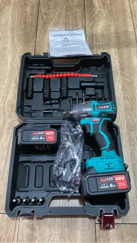 Chave De Impacto 48v Parafusadeira Furadeira Brushless 02 Bateria Sem Fio Profissional