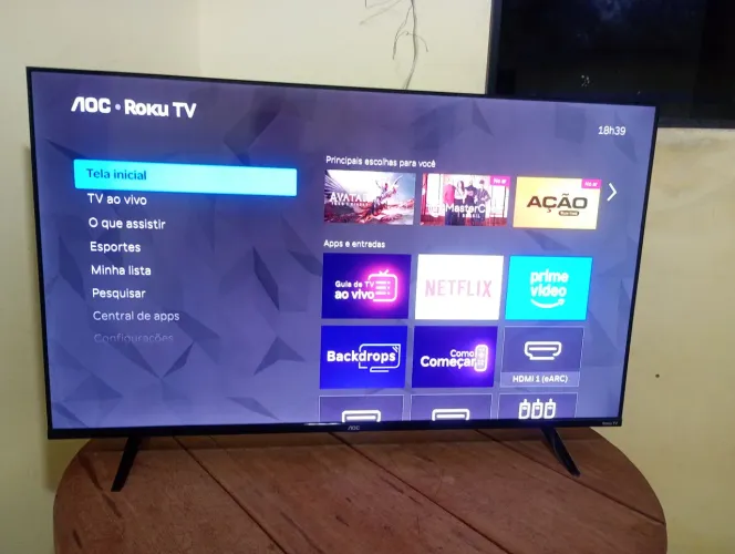 Tv 50 AOC Roku nova na garantia 