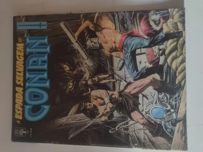 REVISTA A ESPADA SELGEM DE CONNAN, MAS ITEM USADO COM SINAIS DE USO E DE MANIPULAÇÃO.