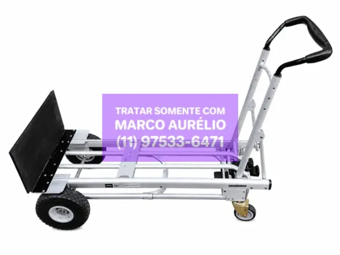 Carro de Carga em Alumínio 3 Posições Cosco Ubermann 122x53CM - R$ 1.500