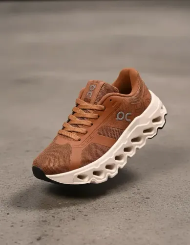 Tênis On Running Cloud Feminino Marrom Corrida Casual