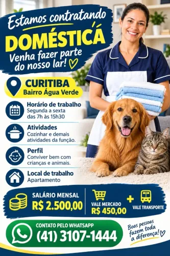 Domestica para Curitiba/ Agua Verde