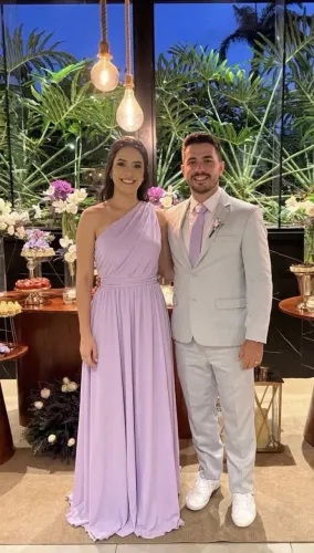 Vestido de festa lavanda