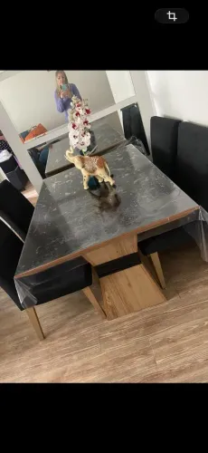 Mesa com 4 cadeiras Semi nova