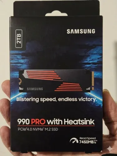 SSD Samsung 990 PRO 2TB c/ dissipador - novo lacrado
