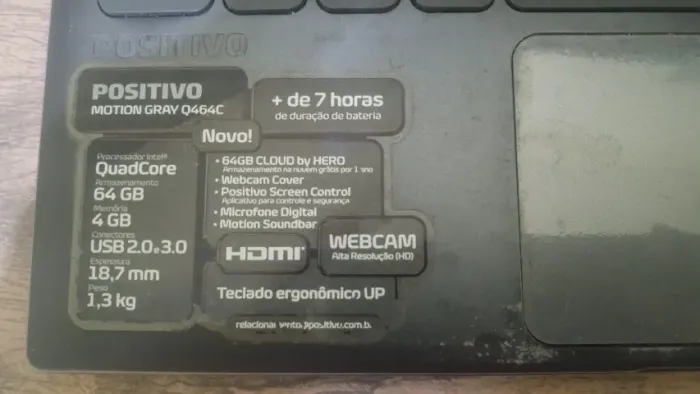 Notebook Positivo Para Retirada de Peças 