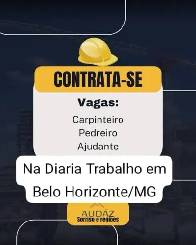Vaga Pedreiro, Carpinteiro & Ajudante