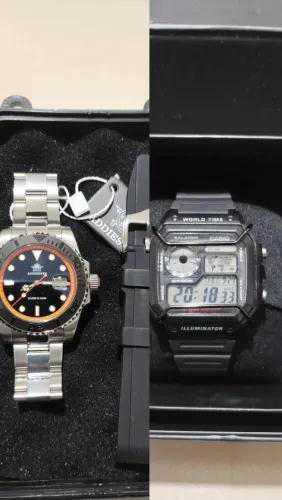 2 relógios, casio e addiesdive