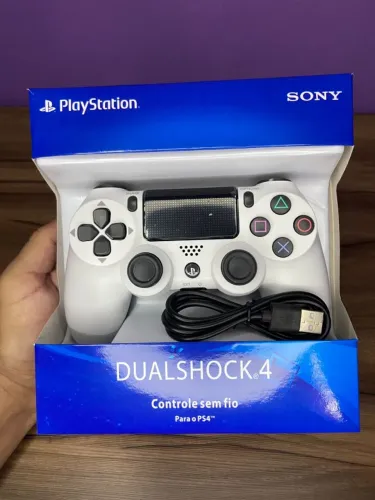 Controle Ps4 Sem Fio Branco am17