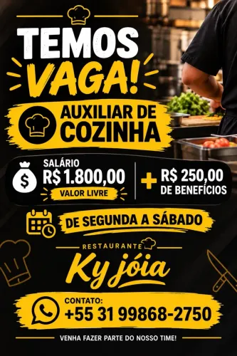 Auxiliar de cozinha?